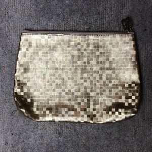 Gorgeous Shades of Gold vintage Estée Lauder cosmetic bag/clutch